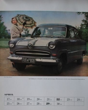 Ford "Mit Ford durchs neue Jahr" Yearcalendar 1956 (2175)